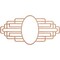 Ekena Millwork Elizabeth Wood Fretwork Pierced Ceiling Medallion, Cherry, 16"W x 8"H x 4 3/8"IW x 7 5/8"IH x 1/4"T CMWP16X08X0250EBCH - alternate 1